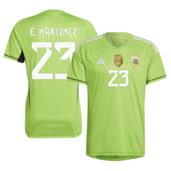 Camiseta Arquero Selección Argentina Adidas 3 Estrellas 2023 Modelo Jugador #23 E. Martínez - Adulto