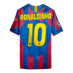 Camiseta Barcelona Titular Nike 2006 Final Champions #10 Ronaldinho - Adulto en internet