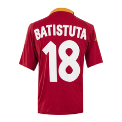 Camiseta AS Roma Titular Kappa #18 Batistuta 2000/01 - Adulto en internet