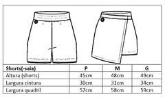 Shorts-saia versátil com saia removível azul marinho - loja online