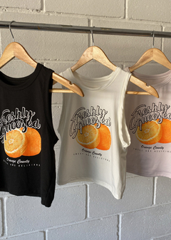 Musculosa modal soft guía 5 estampado “Freshly Orange” #2525-E