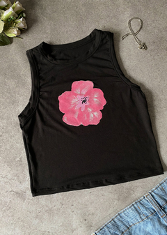 Musculosa modal soft guía 5 estampado “Rose” #2525-E - Edna Modas