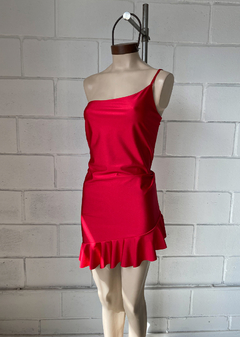 Vestido tricot 1 hombro c-bretel y ruedo c-volado #429 - comprar online