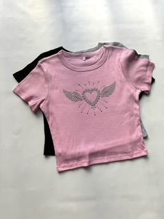 Baby tee Corazon Con alas - Edna Modas