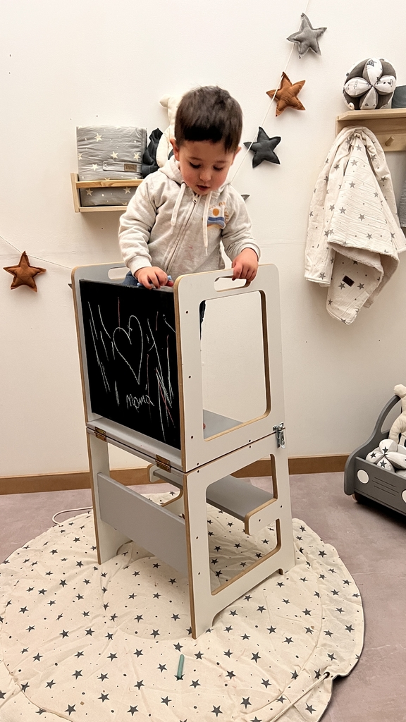 Torre de Aprendizaje Montessori 3 en 1 – Modelo Milano - La Buena Crianza