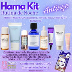 HAMA KIT - RUTINA DE NOCHE - ANTIAGE - 9 productos.