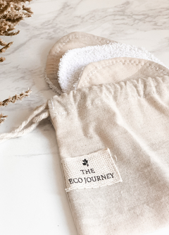 Pads de limpieza reutilizables de toalla y tusor + Bolsita 100% algodón - comprar online