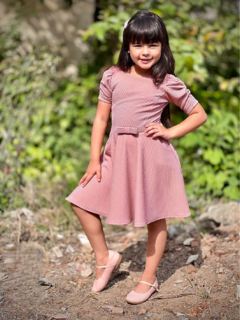 Vestido Infantil Acsa Rosa - comprar online