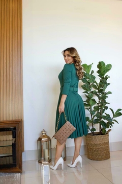 Vestido Melissa Verde Militar - Loja Mulher Virtuosa