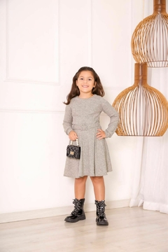 Vestido Infantil Isadora Cinza Claro - comprar online