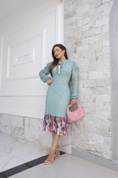 Vestido Amanda Verde Floral - comprar online