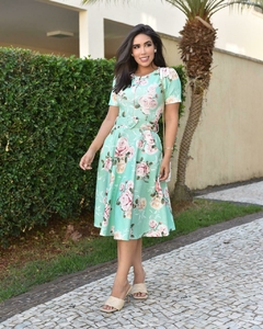 Vestido Ana Verde Floral 2 - comprar online