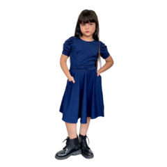 Vestido Infantil Acsa Azul Marinho