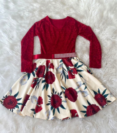 Vestido Luna Vermelho Floral 2 - comprar online
