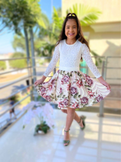 Vestido Infantil Maya Floral Romântico na internet