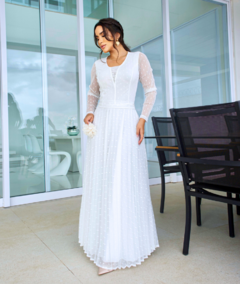 Vestido Longo Renata Branco - Loja Mulher Virtuosa