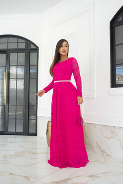 Vestido Longo Marcela Pink - loja online