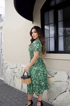 Vestido Núbia Verde Floral 1 - loja online