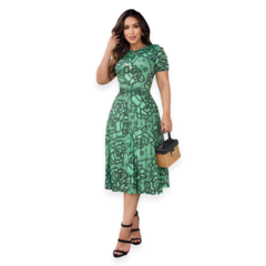Vestido Núbia Verde Floral 1