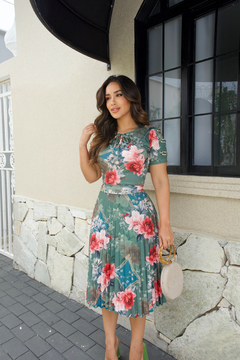 Vestido Núbia Verde Floral 2 - comprar online