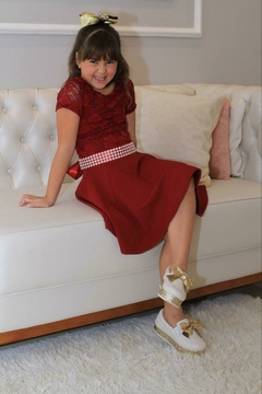 Vestido Infantil Liz Vermelho - comprar online