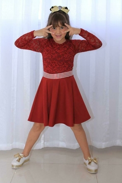 Vestido Infantil Maya Vermelho na internet