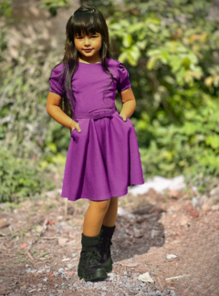 Vestido Infantil Acsa Uva - comprar online