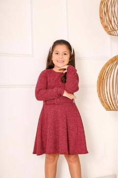 Vestido Infantil Isadora Vermelho - comprar online