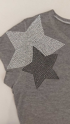 Remera Modal Estrellas Con Tachas Art 3058 - tienda online