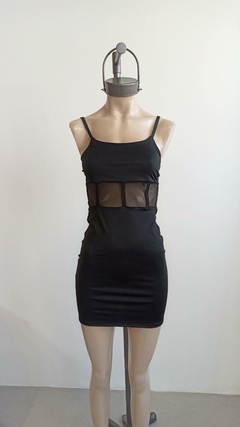 Vestido Jasha De Microfibra combinado con tul (simil corset) Art 7081 - amaika