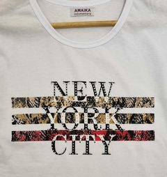 Remera New York City De Algodón Peinado 30/1 Premium con tachitas Art 1695 en internet