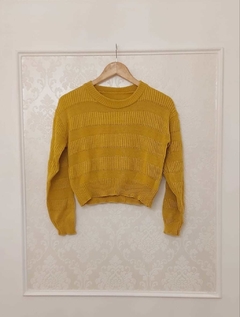 Sweater Dora Tejido Fantasia Corto A La Cintura Art 9341 - amaika