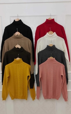 Sweater Polera Aurora Tejido Trenzado Art 9435 - tienda online