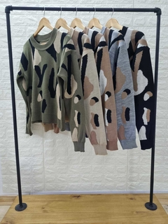 Sweater Mandi Tejido Combinado Art 9549 - tienda online