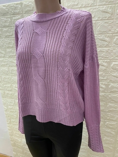 Sweater Yasmine Tejido Trenzado En El Frente Y En Los Puños Art 9551