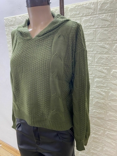 Sweater Marixa Pupero trenzado con capucha. Art: 9594 - tienda online
