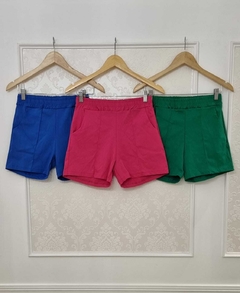 Short Rocio De Bengalina Con Cintura Elastizada - Pespunte Y Bolsillos Art 2123