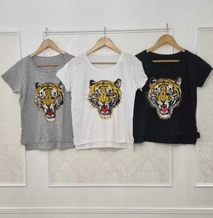 Remera Tigre Premium con brillito Algodón Peinado 30/1 Art 1715 - comprar online