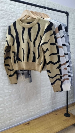 Sweater Leila Tejido Acebrado Art 9430 - tienda online