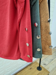 Sweater Lanilla Hannah Cuello Bote Con Detalle De Botoncitos Art 9348 - tienda online