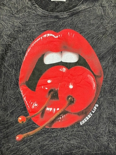 Remera lavada Cherry Lips. Art: 1732 - comprar online