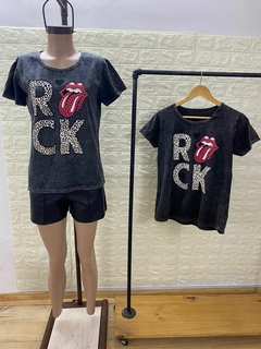 Remera lavada Rock con tachitas. Art: 1783 - tienda online