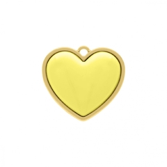 Pingente de Coração Amarelo