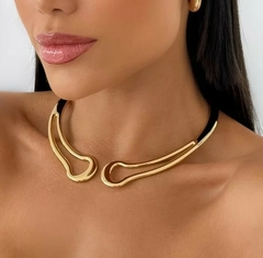 Choker Max Orgânico Vazado Banhado Ajustável - comprar online