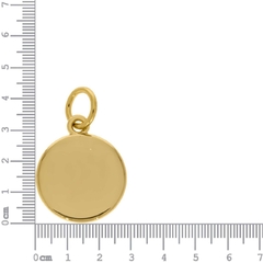 Pingente Medalha Amor Infinito Dourado - Bruna Reis Acessórios