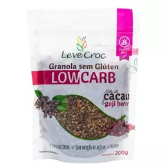 Granola Low Carb com Nibs de Cacau e Goji Berry Leve Crock 200G