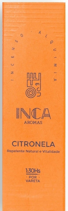 Incenso Terapêutico de Citronela Inca Aromas 4 Varetas - comprar online