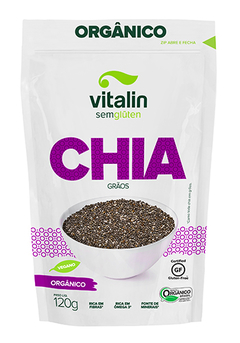 Chia em Grãos Orgânica Vitalin 120G