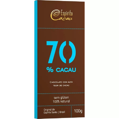 Chocolate Sem Lactose Zero Açúcar 70% Espírito Cacau 80G