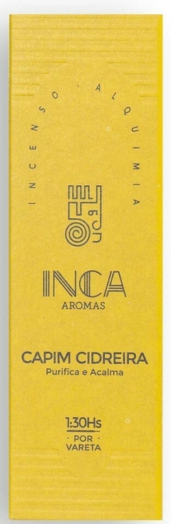 Incenso Terapêutico de Capim Cidreira Inca Aromas (4 Varetas) - comprar online